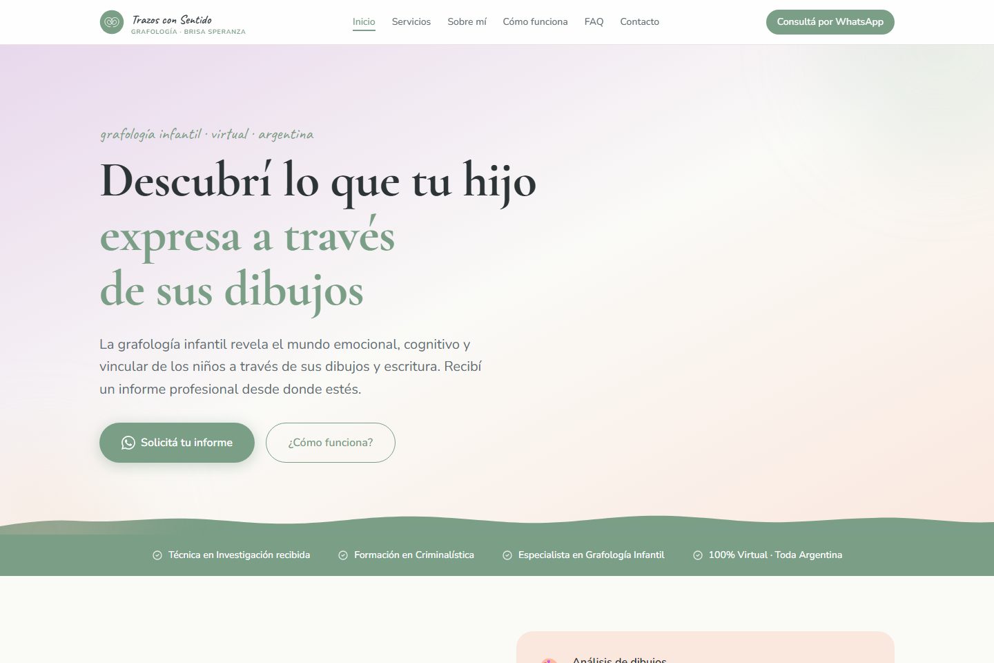 Sitio de Trazos con Sentido hecho por MIGA LAB