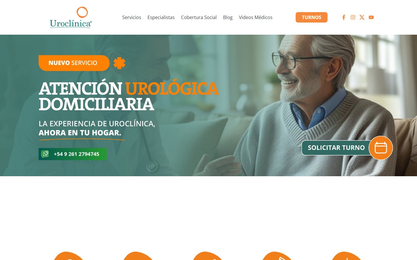 Captura del sitio anterior de Uroclínica